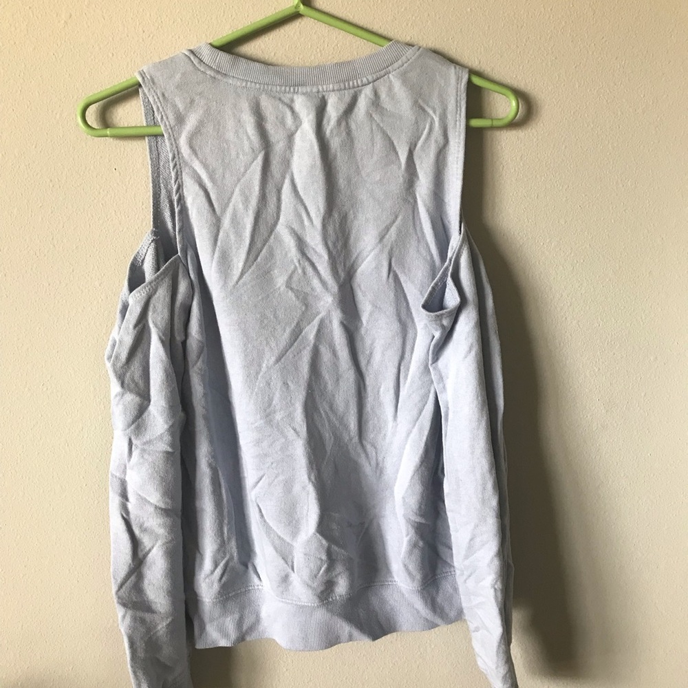 Garage open shoulder sweatshirt